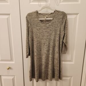 Comfy USA Dress Medium Dress Brown and Black Marble Look